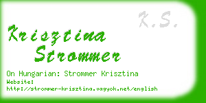 krisztina strommer business card